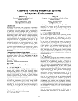 Automatic Ranking of Retrieval Systems in Imperfect Environments