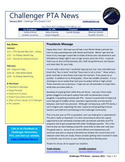Challenger PTA News