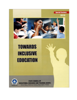 Towards Inclusive Education for Special Teachers