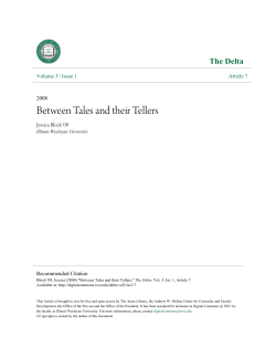 Between Tales and their Tellers - Digital Commons @ IWU