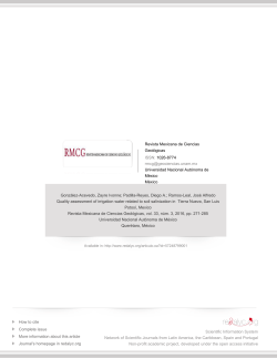 Redalyc.Quality assessment of irrigation water related to soil