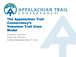 The Appalachian Trail Conservancy`s Volunteer Trail Crew Model