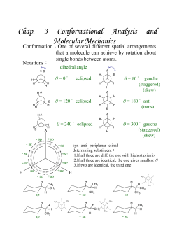 Chap. 3 Conformational Analysis and Molecular Mechanics
