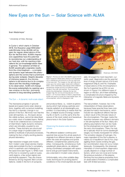 New Eyes on the Sun &mdash; Solar Science with ALMA