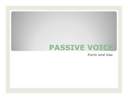 PASSIVE VOICE