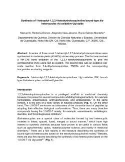 Synthesis of 1-tetrazolyl-1,2,3,4-tetrahydroisoquinoline bound