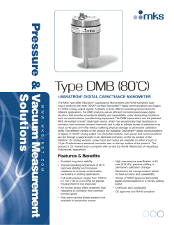 i-Baratron Digital Capacitance Manometer Type DMB (80 degrees C)