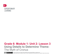 Grade 6: Module 1: Unit 2