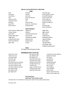 Monroe County Martial Arts- Black Belt Kicks horse stance