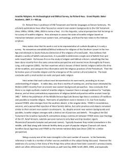 Israelite Religions: An Archaeological and Biblical Survey, by