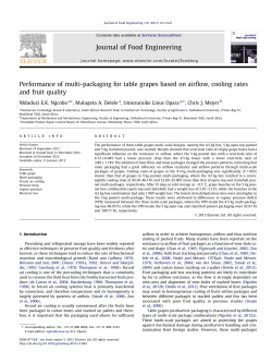 Performance of multi-packaging for table grapes based on airflow