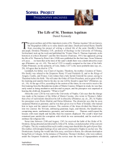 The Life of St. Thomas Aquinas