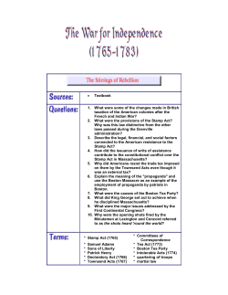 Textbook 1. What were some of the changes made in British taxation