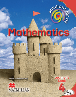 Solutions for all Mathematics: Grade 4 Learner`s Book