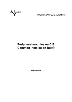Peripheral modules on CIB Common Installation Bus