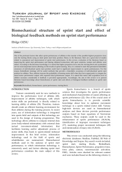 Biomechanical structure of sprint start and effect of biological