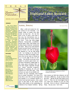 Highland Lakes Steward - Texas Master Naturalist