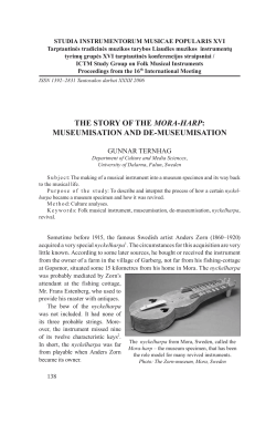 the story of the mora-harp: museumisation and de