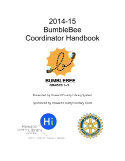 2014-15 BumbleBee Coordinator Handbook