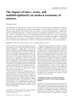 The impact of inter-, trans- and multidisciplinarity on modern