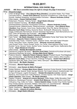 INTERNATIONAL DOG SHOW, Riga - showdals