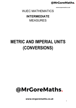 metric and imperial units (conversions)
