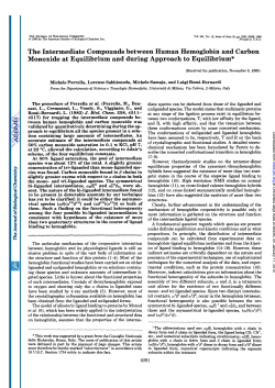 The intermediate compounds between hemoglobin and carbon