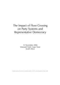 The Impact of Floor Crossing on Party Systems and Representative