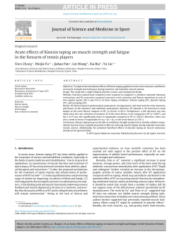 Acute effects of Kinesio taping on muscle strength and fatigue in the
