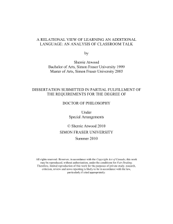 Full text - SFU`s Summit