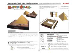 Great Pyramid of Khufu, Egypt: Assembly Instructions Canon &reg; is a