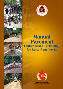 Training Manual for the Construction of Rural Road Pavements