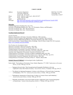 Farley Grubb`s CV