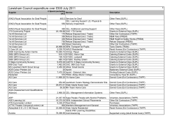 Lewisham Council expenditure over &pound;500 July 2011