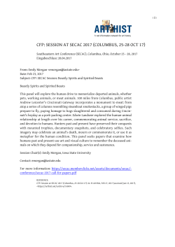 cfp: session at secac 2017 (columbus, 25-28 oct 17)