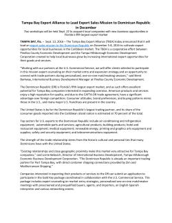 Tampa Bay Export Alliance to Lead Export Sales Mission to