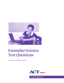 Exemplar Science Test Questions