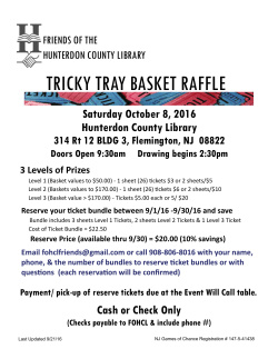 tricky tray basket raffle - the Hunterdon County Library