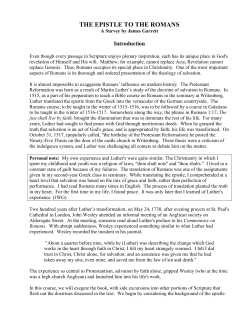 the epistle to the romans - Tulsa Christian Fellowship