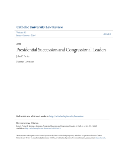Presidential Succession and Congressional Leaders