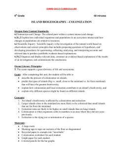 Island Biogeography Snowball Fight