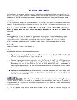 CHS Global Privacy Policy