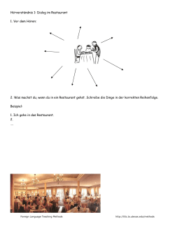 H&ouml;rverst&auml;ndnis 1: Dialog im Restaurant 1. Vor dem H&ouml;ren