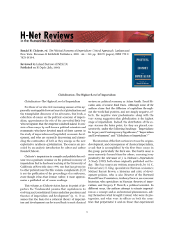 Globalization&ndash;The Highest Level of Imperialism - H-Net
