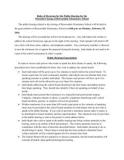 Rules of Decorum and Expectations