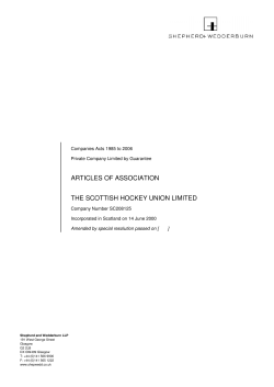articles of association the scottish hockey union limited