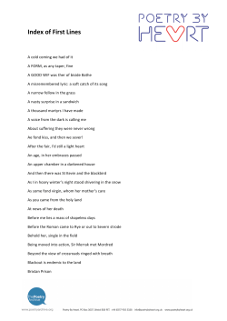 Timeline Index of Poem First Lines pdf