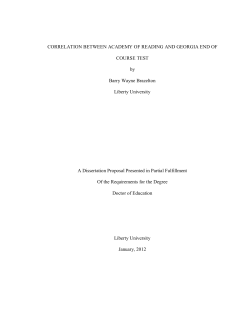 Correlation Between Academy of Reading and Georgia End of