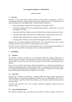 User manual for Dolmen 1.3 (2014/09/14) Julien Eychenne 1