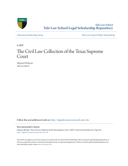 The Civil Law Collection of the Texas Supreme Court